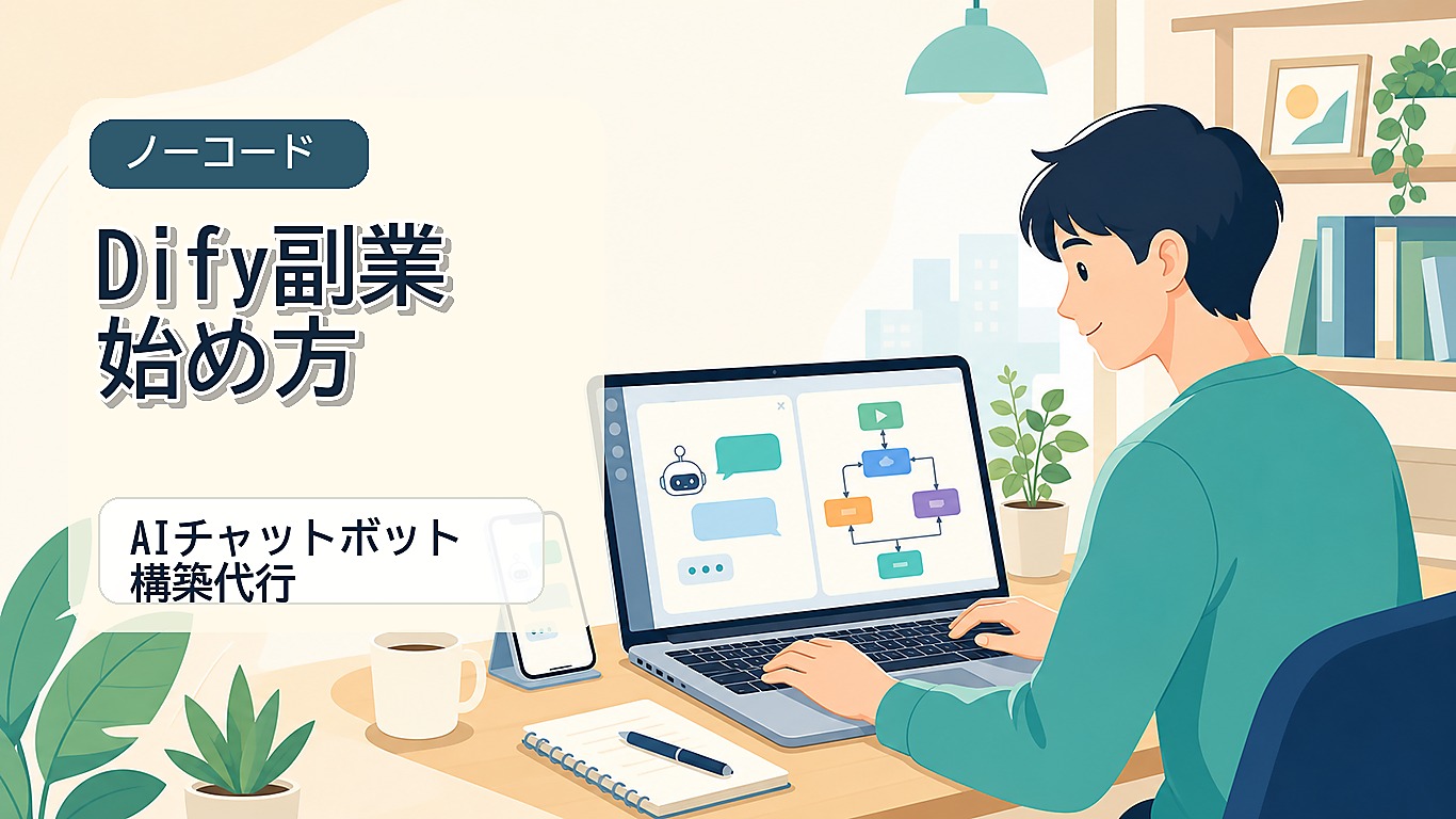 ノーコードでAIチャットボットを作って稼ぐ|Dify副業の始め方