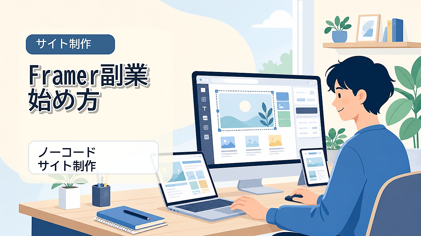 Framer副業の始め方【2026年最新】未経験からノーコードでWebサイト制作代行を始め月3万円を稼ぐ5ステップ