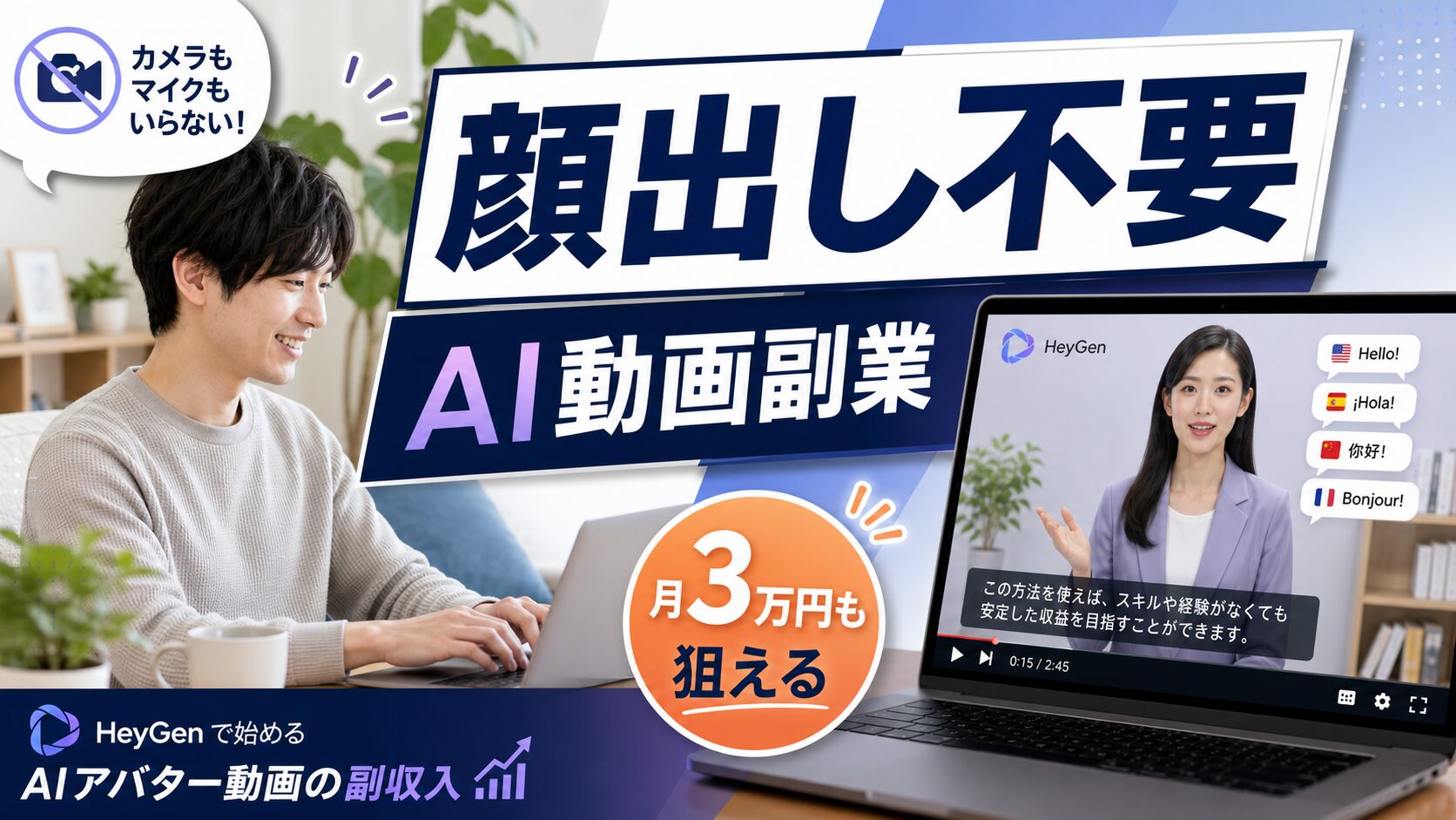 HeyGen副業の始め方【2026年最新】未経験からAIアバター動画作成代行で月3万円を稼ぐ5ステップ
