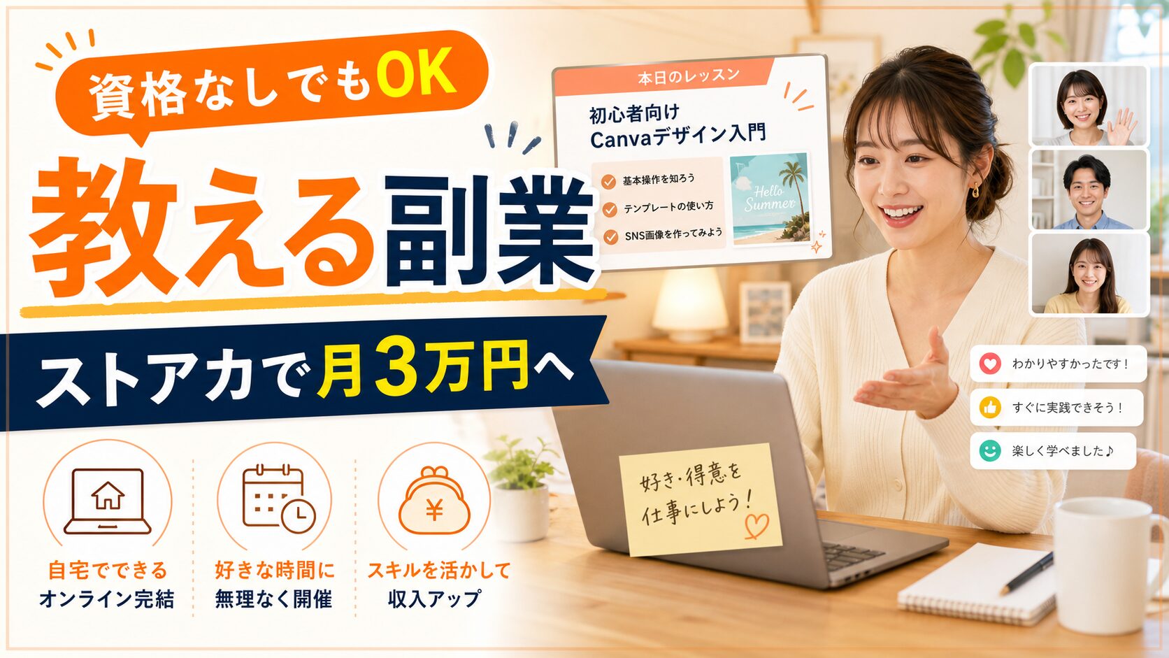 ストアカ副業の始め方【2026年最新】未経験から教える副業で月3万円を稼ぐ5ステップ