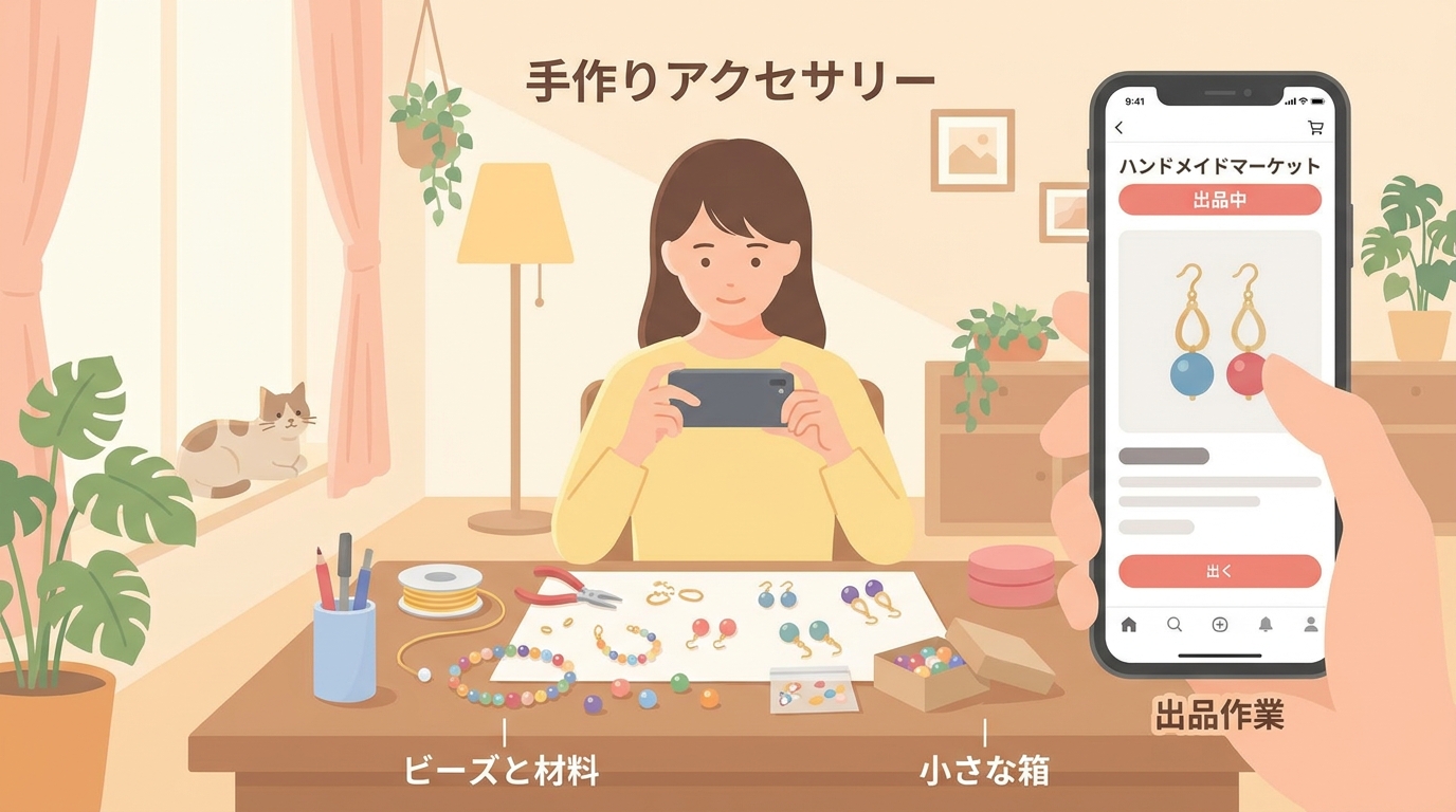 minne副業の始め方【2026年最新】未経験からハンドメイド作品を売って月3万円を目指す5ステップ