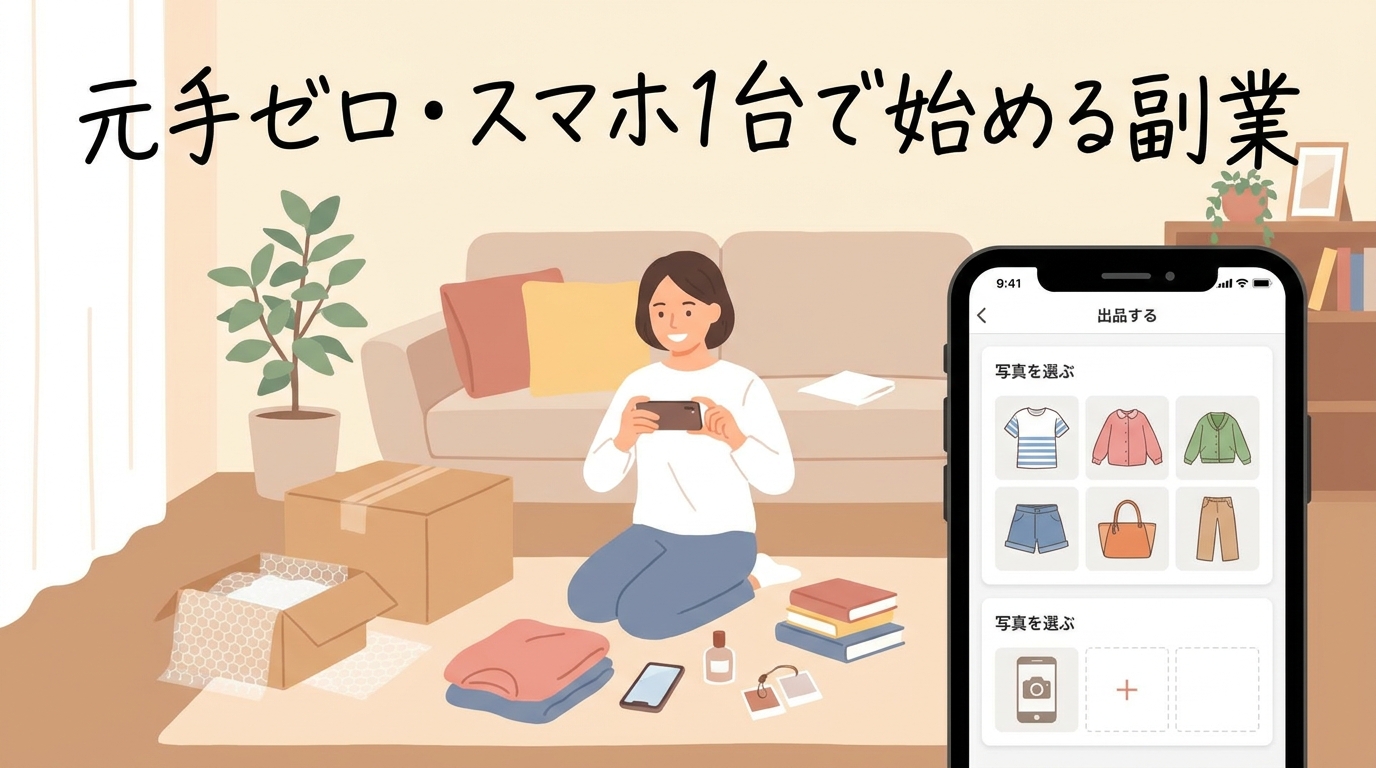 メルカリ副業の始め方【2026年最新】未経験から不用品販売で月3万円を目指す5ステップ