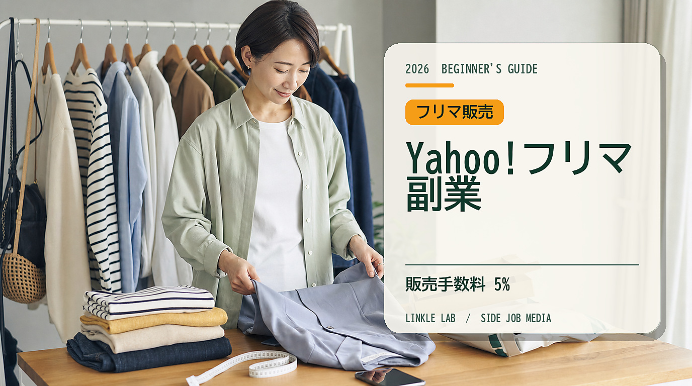 Yahoo!フリマ副業の始め方【2026年最新】未経験から月3万円|販売手数料5%で利益が残るフリマの使い方