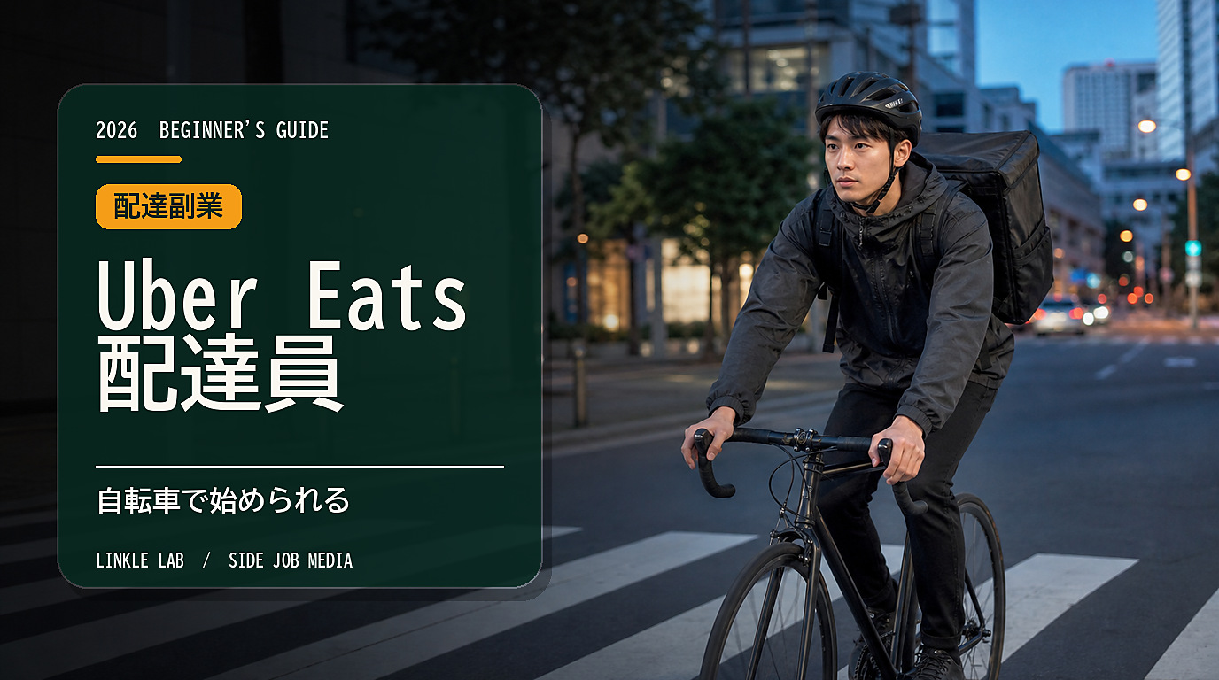 Uber Eats配達員の始め方【2026年最新】未経験から月3万円|自転車なら免許不要・登録3ステップ・報酬は事前提示