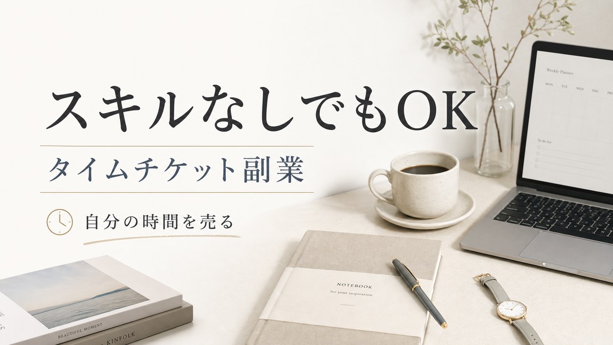 タイムチケット副業の始め方【2026年最新】未経験から得意を30分単位で売り月3万円を稼ぐ5ステップ